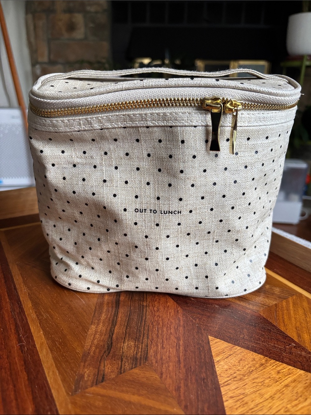 Kate Spade Lunch Box Bag Cream Polka Dot